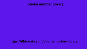 phone number library