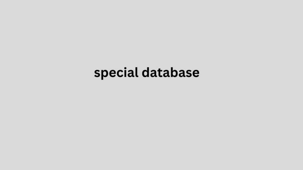 special database