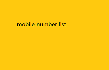 mobile number list