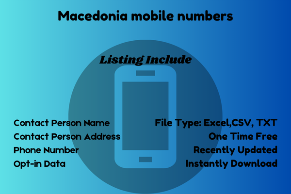 Macedonia mobile numbers